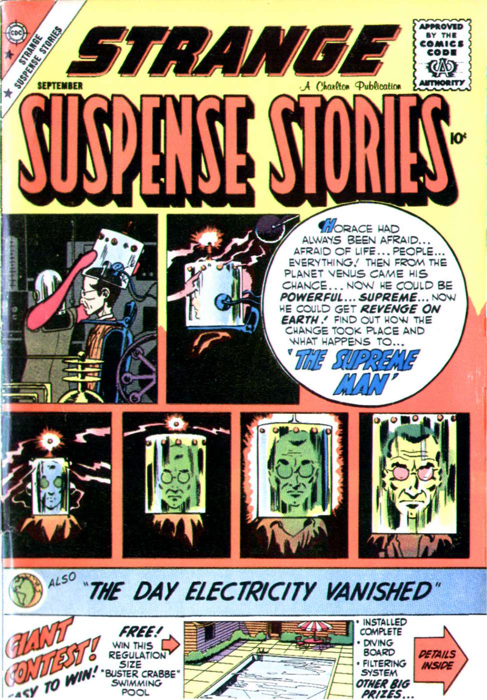 Comic Book Cover For Strange Suspense Stories 43