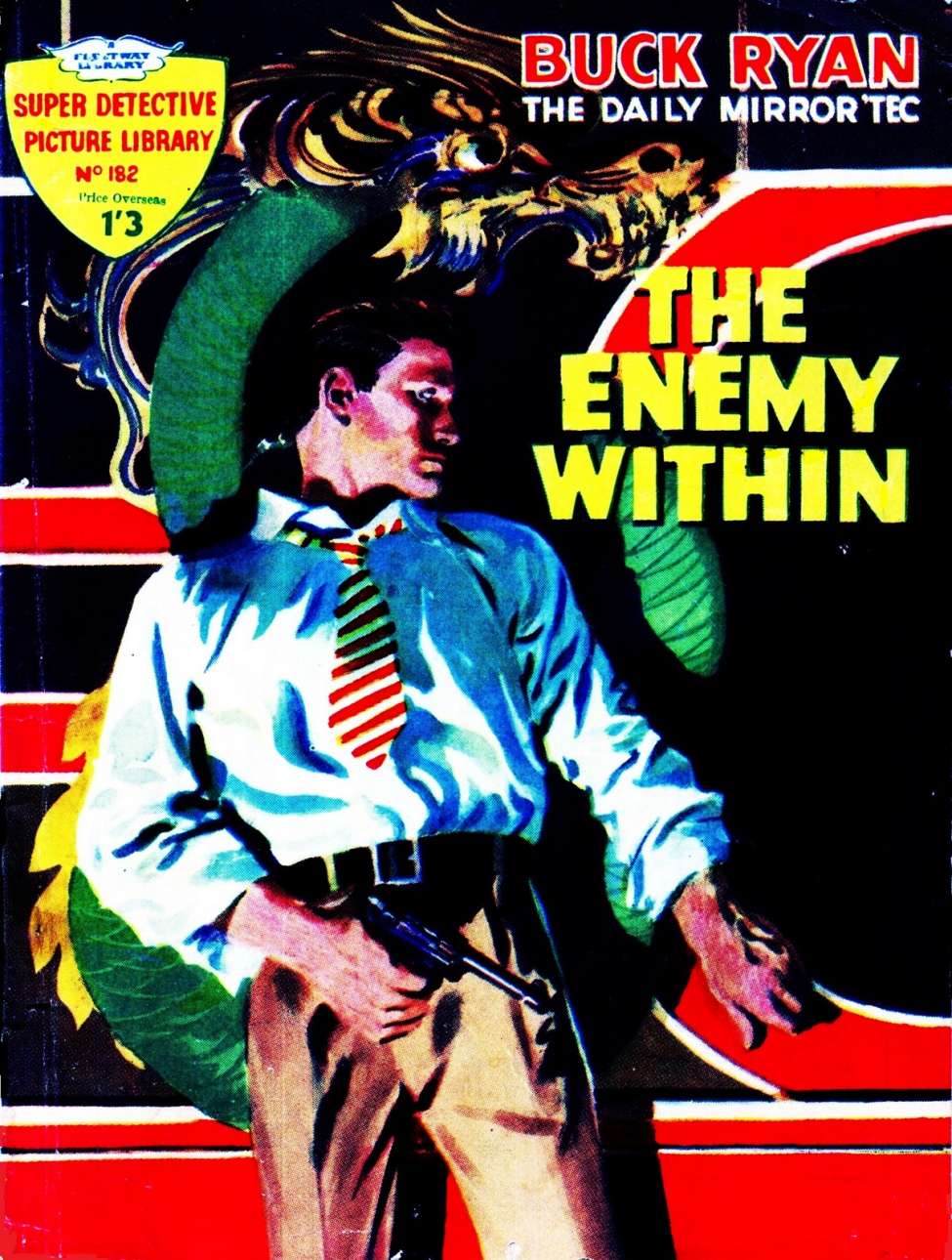 Book Cover For Super Detective Library 182 - Buck Ryan - The Enemy Within