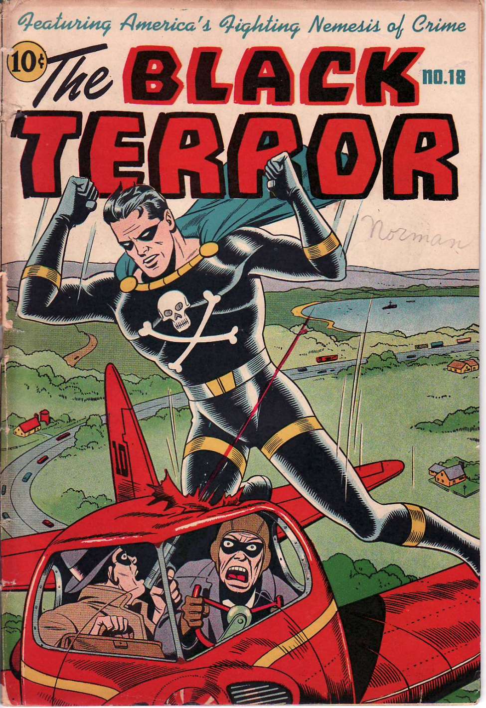 Comic Book Cover For The Black Terror 18