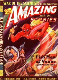 Large Thumbnail For Amazing Stories v14 4 - Fish Men of Venus - David Wright O'Brien