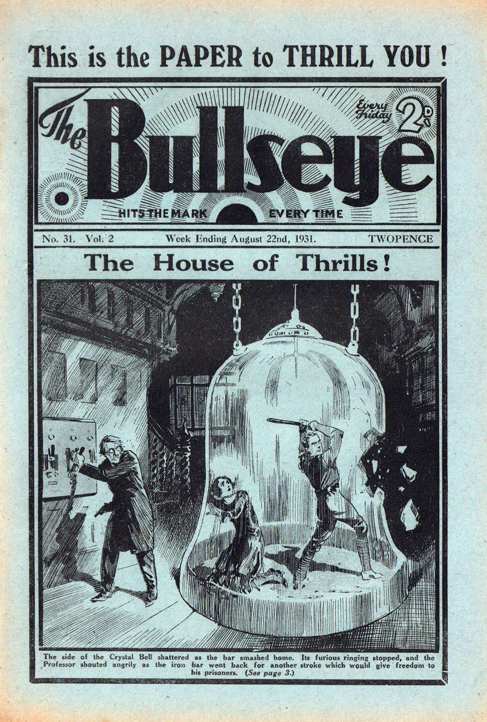 Book Cover For The Bullseye v2 31 - The House of Thrills