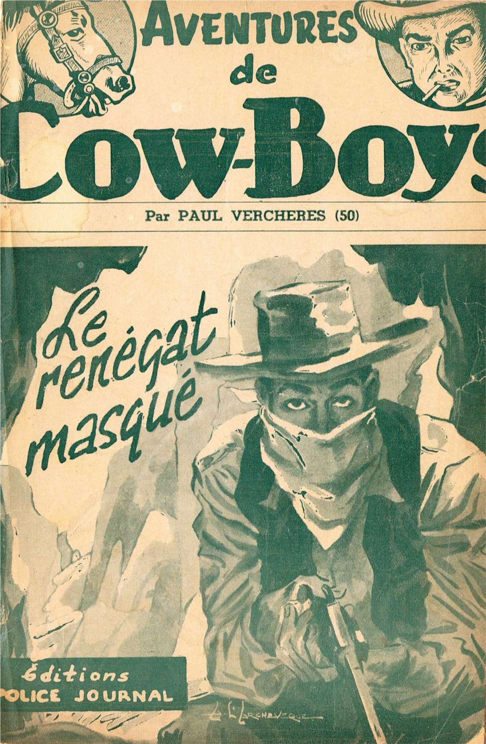Comic Book Cover For Aventures de Cow-Boys 50 - Le Renégat Masqué