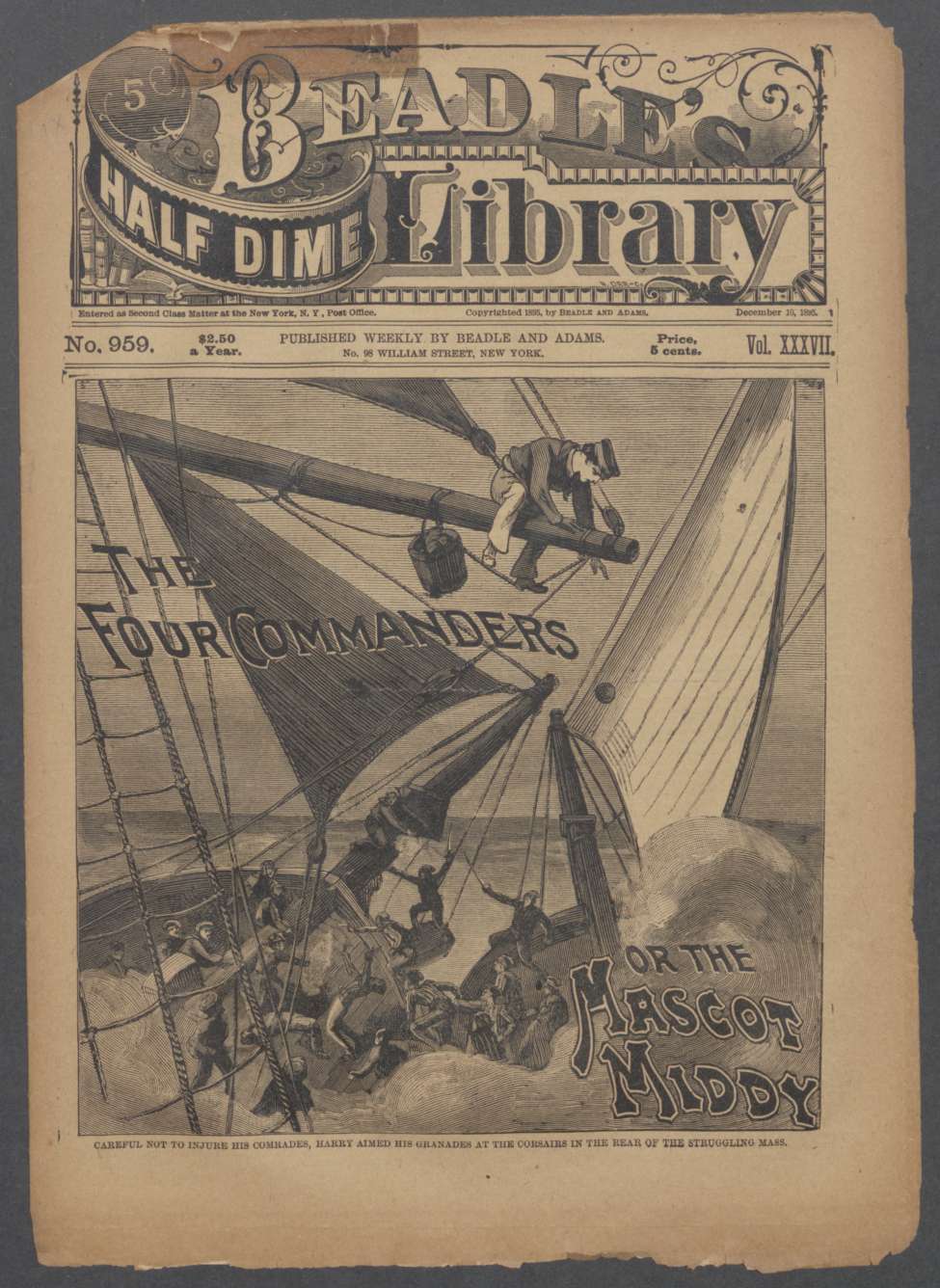 Book Cover For Beadle's Half Dime Library 959 - Mascot Middy