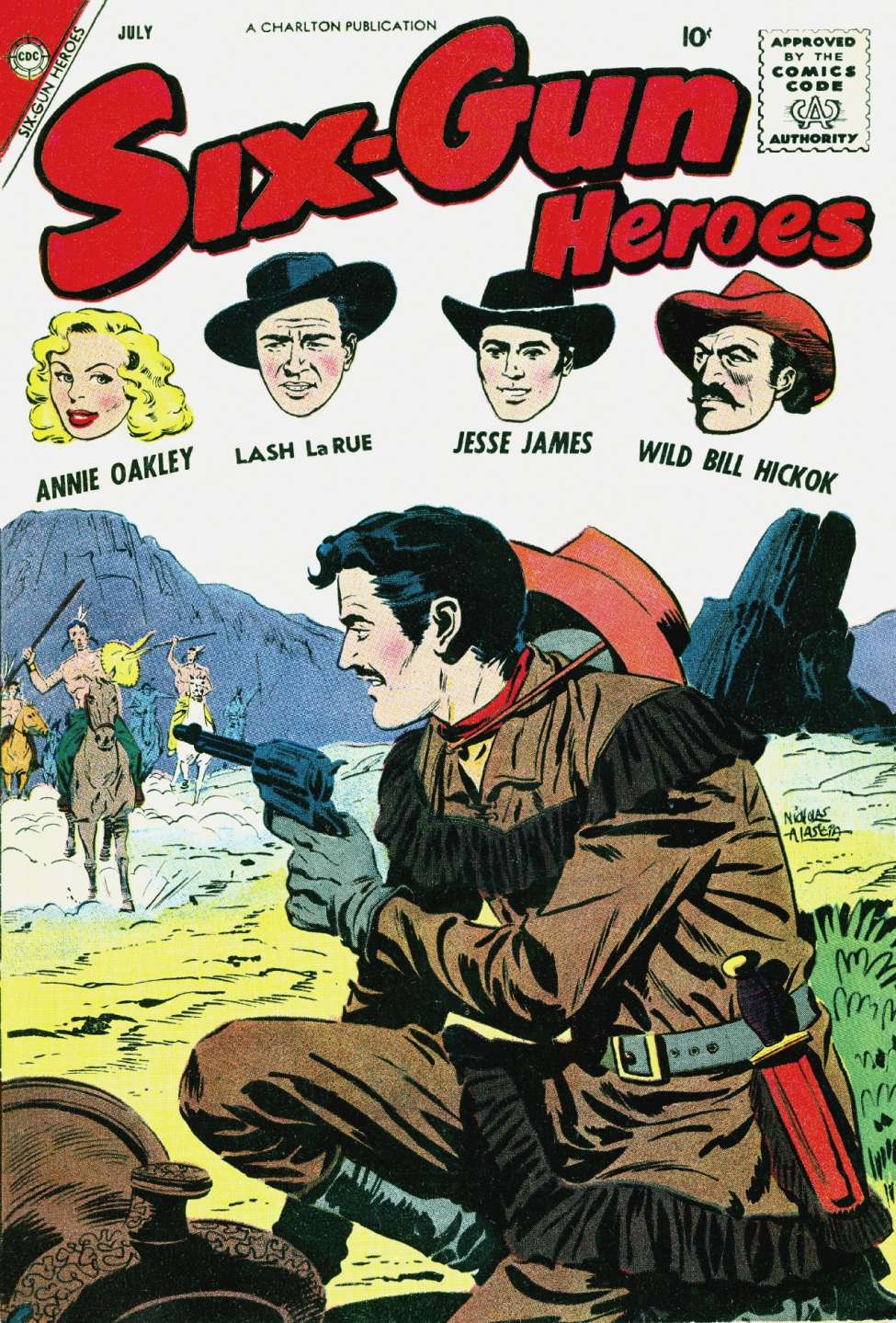 Comic Book Cover For Six-Gun Heroes 47 - Version 1