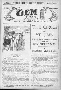 Large Thumbnail For The Gem v2 96 - The Circus at St. Jim’s