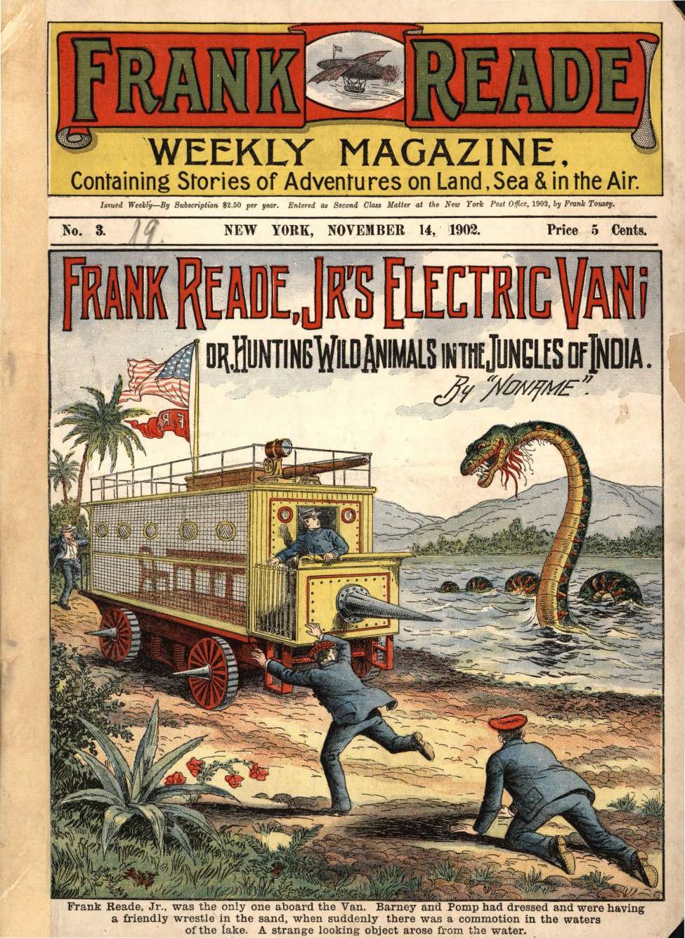 Book Cover For v1 3 - Frank Reade, Jr's Electric Van