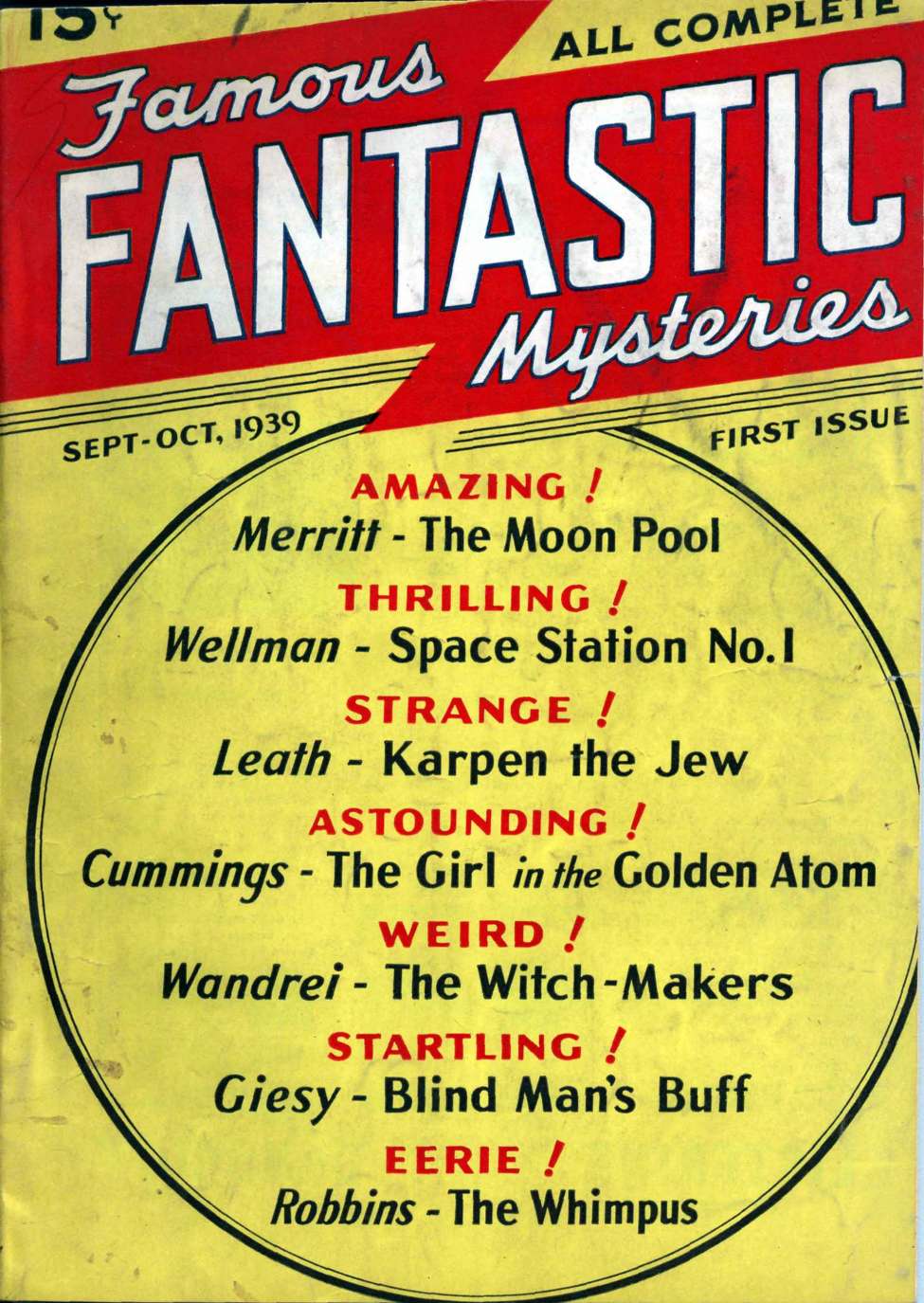 Book Cover For Famous Fantastic Mysteries v1 1 - The Moon Pool - A. Merritt