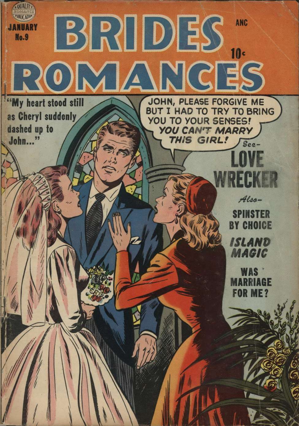 Comic Book Cover For Brides Romances 9