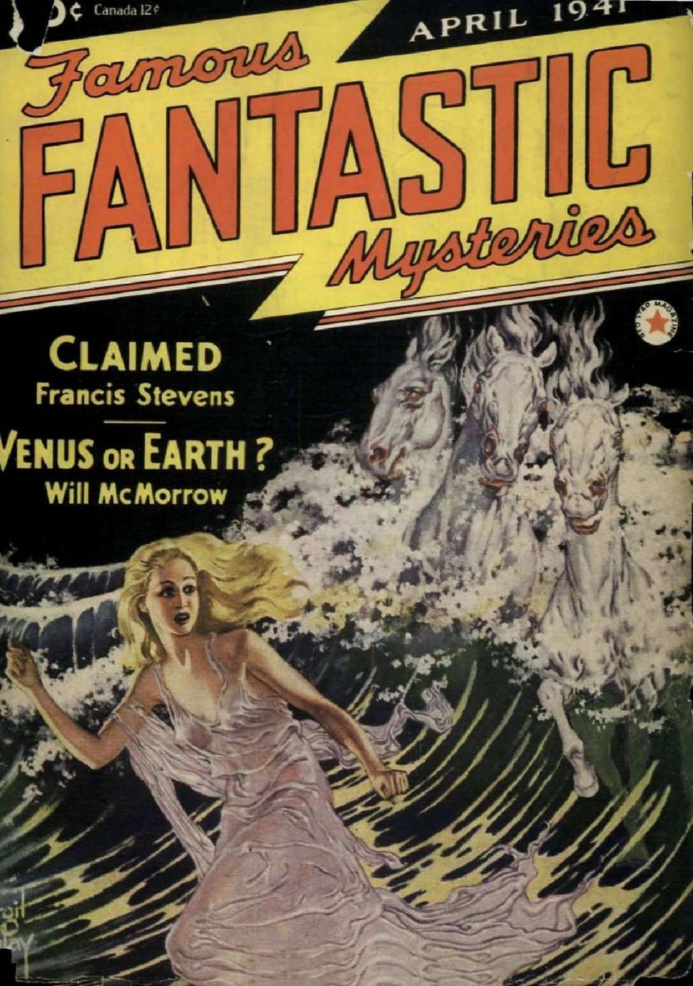 Book Cover For Famous Fantastic Mysteries v3 1 - Claimed - Francis Stevens