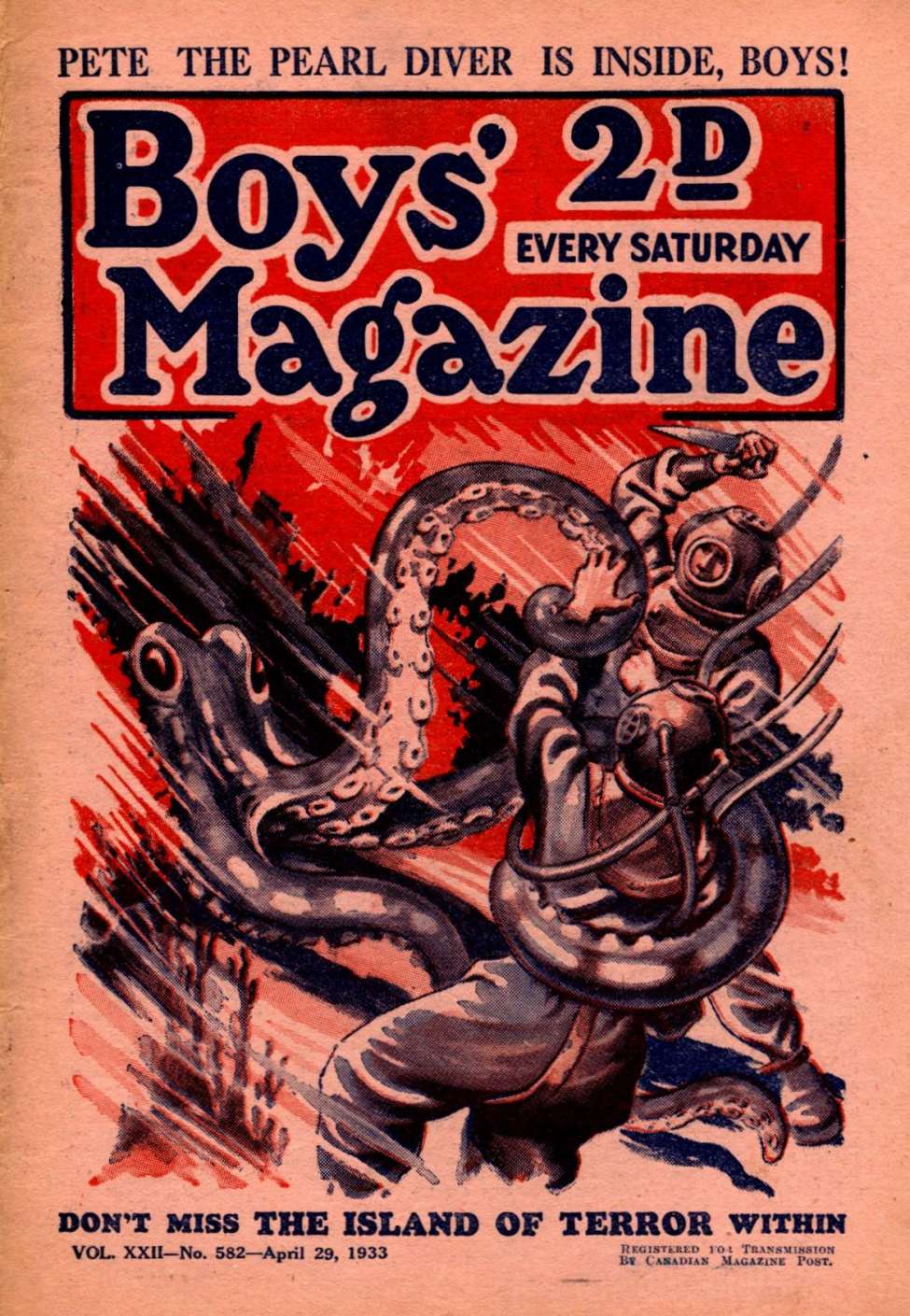 Book Cover For Boys' Magazine 582