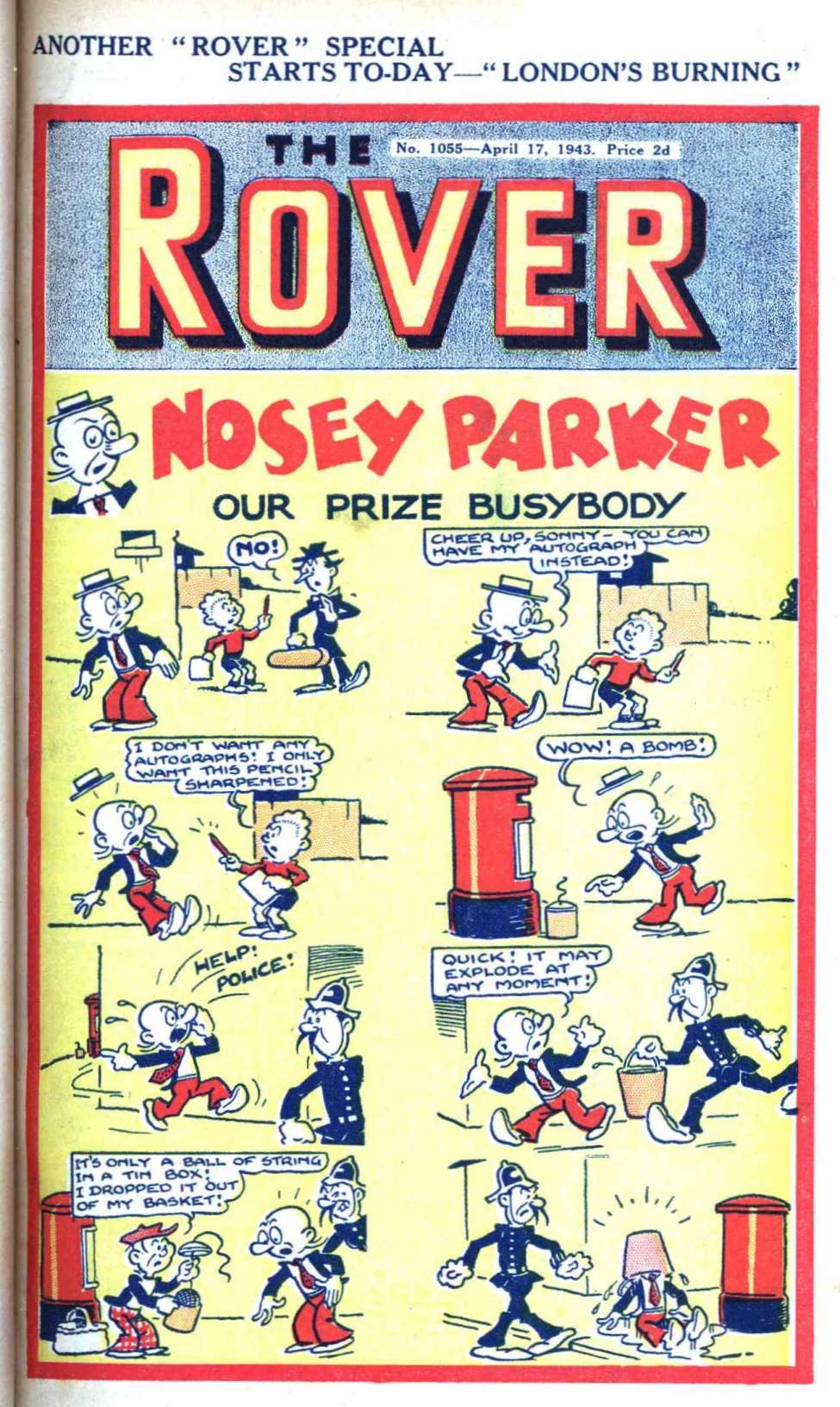 Comic Book Cover For The Rover 1055
