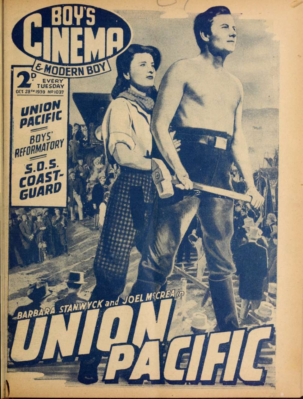 Comic Book Cover For Boy's Cinema 1037 - Union Pacific - Barbara Stanwyck