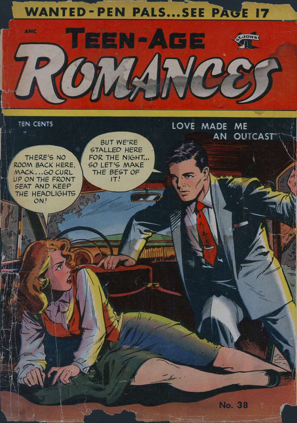 Comic Book Cover For Teen-Age Romances 38