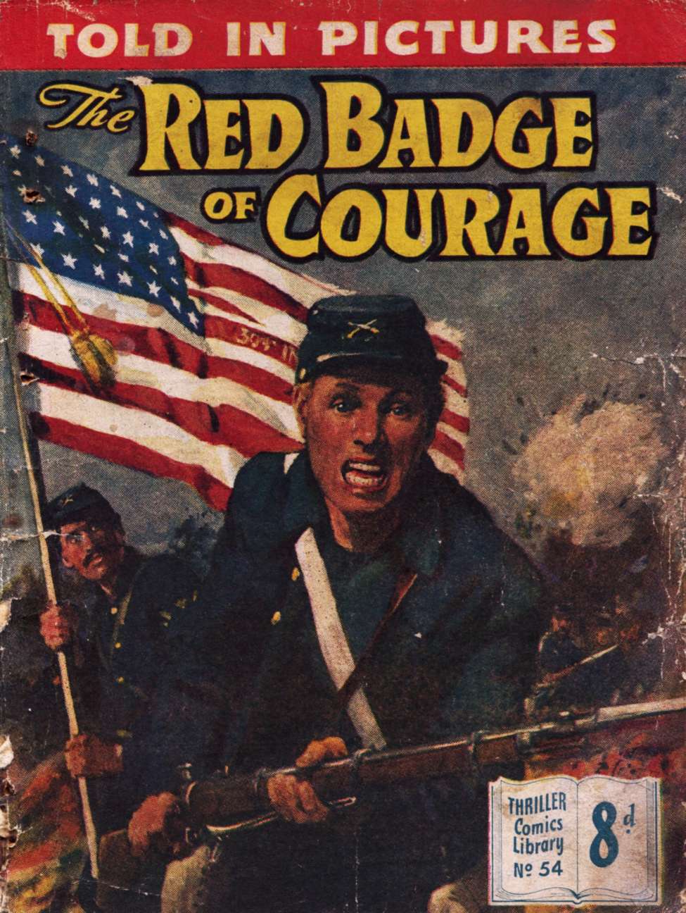 Comic Book Cover For Thriller Comics Library 54 - Red Badge of Courage