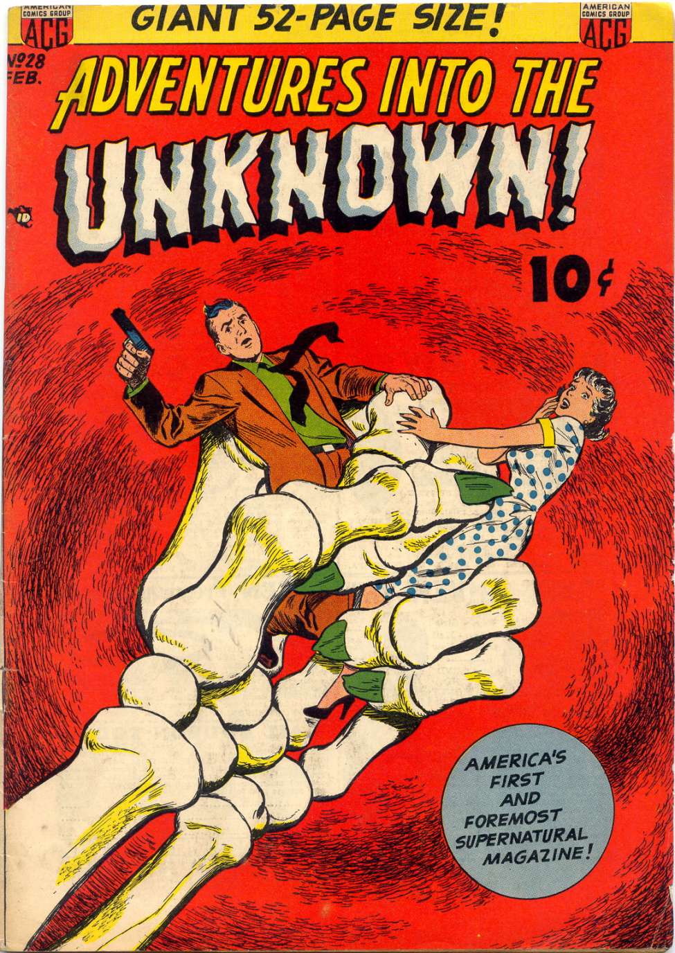 Comic Book Cover For Adventures into the Unknown 28