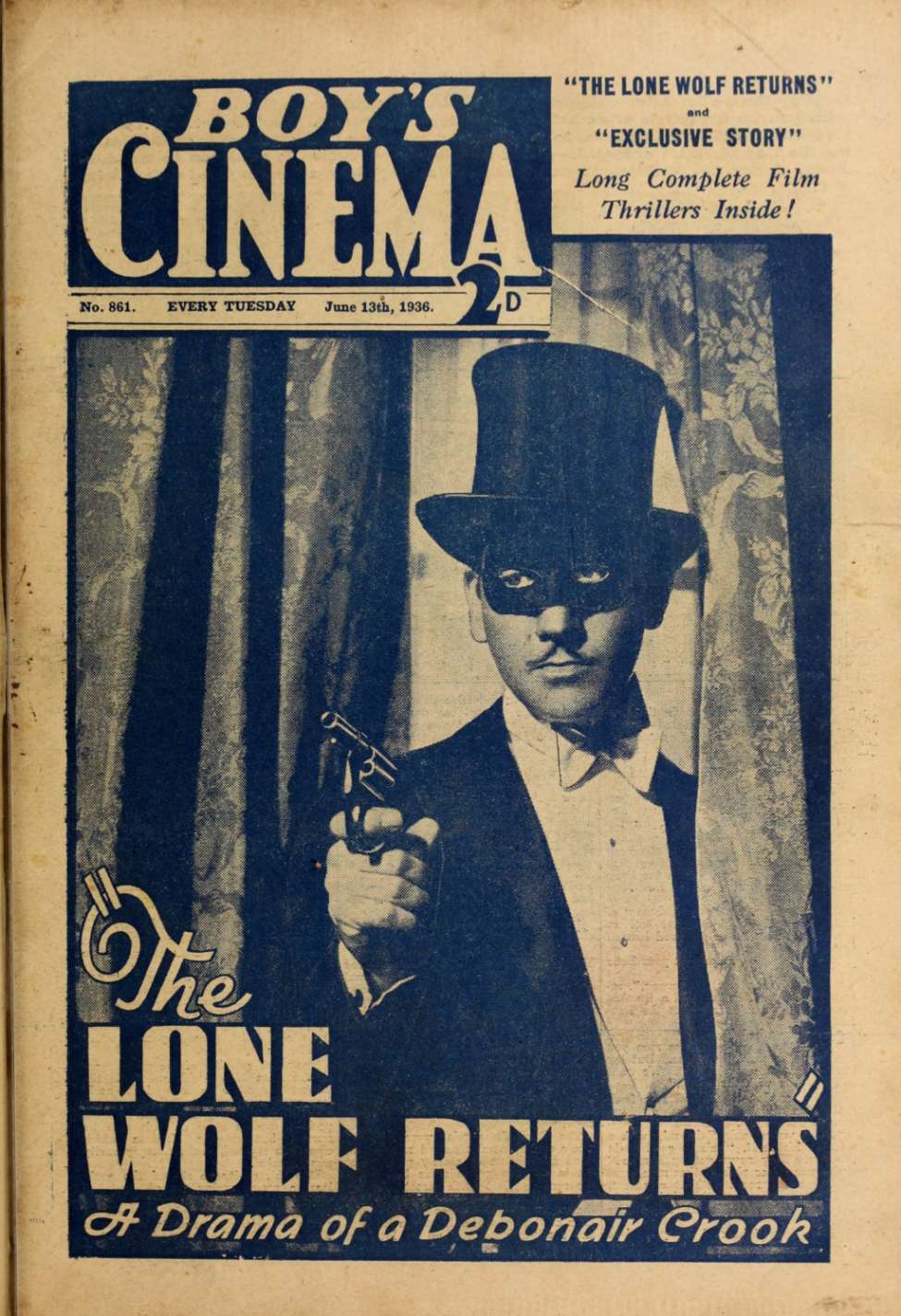 Comic Book Cover For Boy's Cinema 861 - The Lone Wolf Returns Michael Lanyard