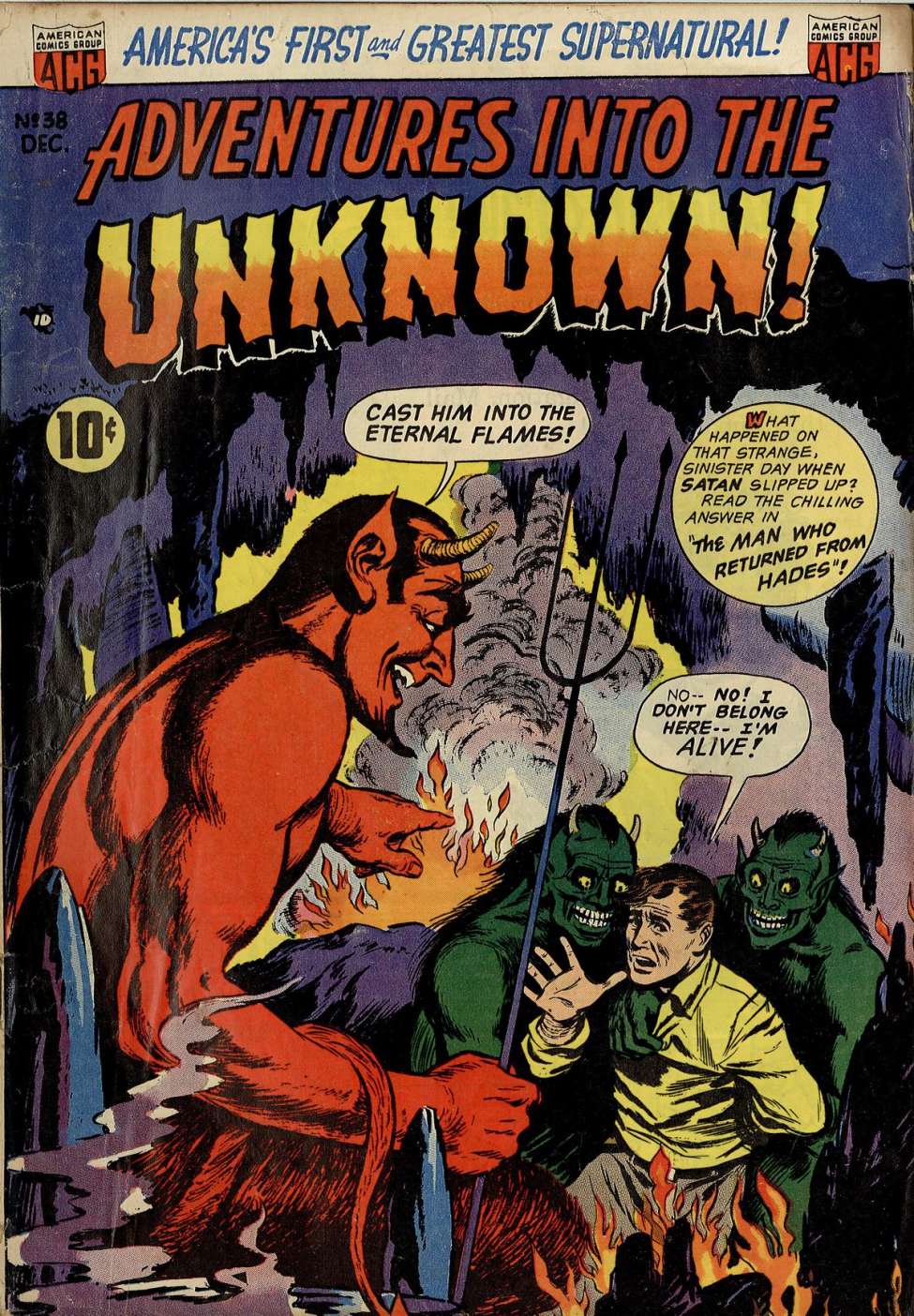 Comic Book Cover For Adventures into the Unknown 38
