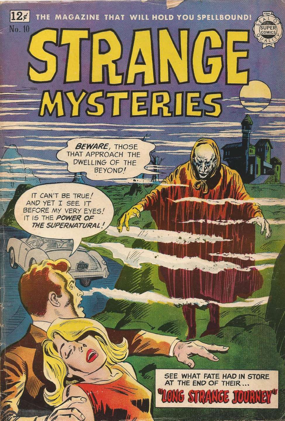 Comic Book Cover For Strange Mysteries 10
