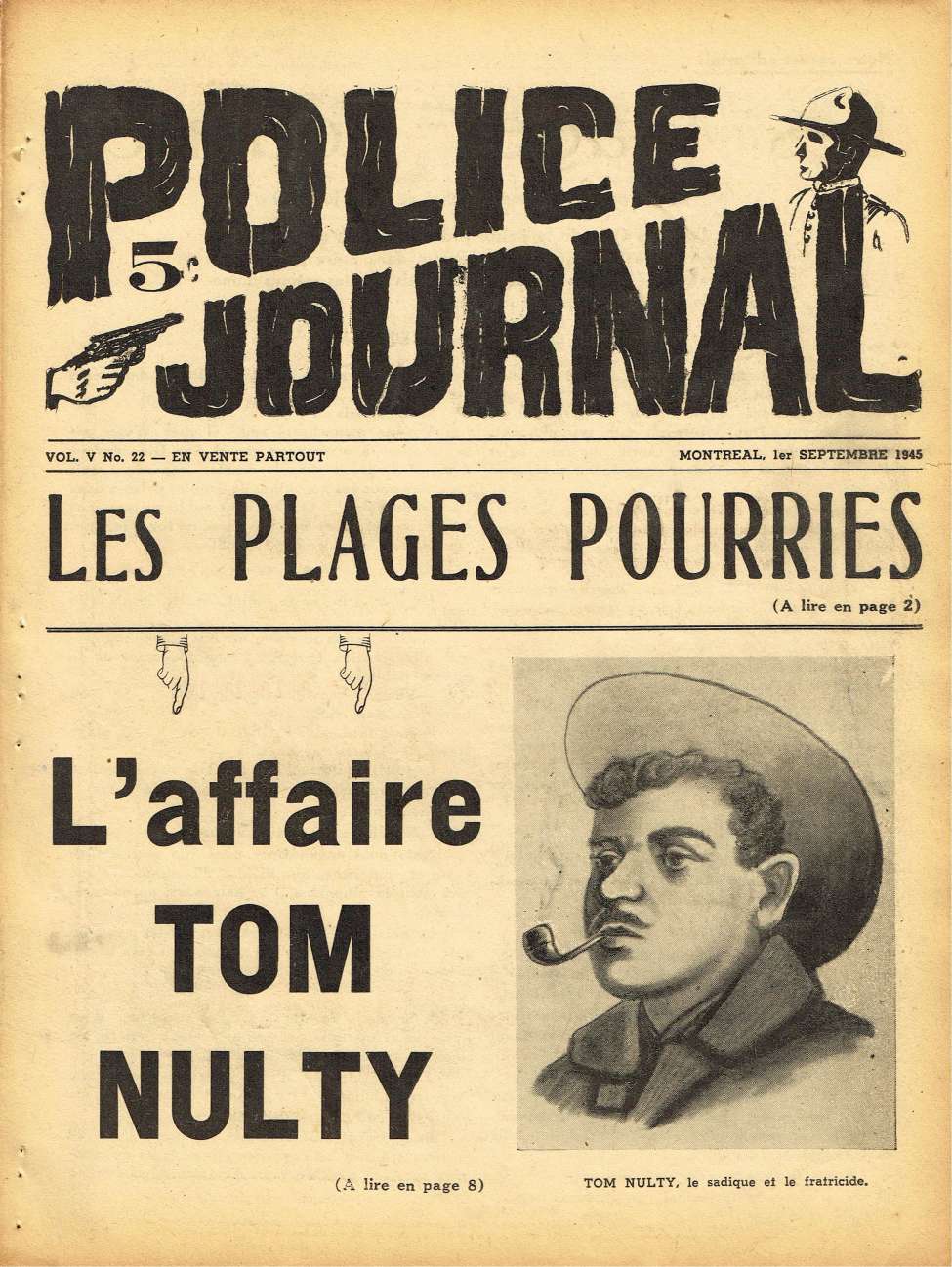 Book Cover For Police Journal v5 22 - L'affaire Tom Nulty