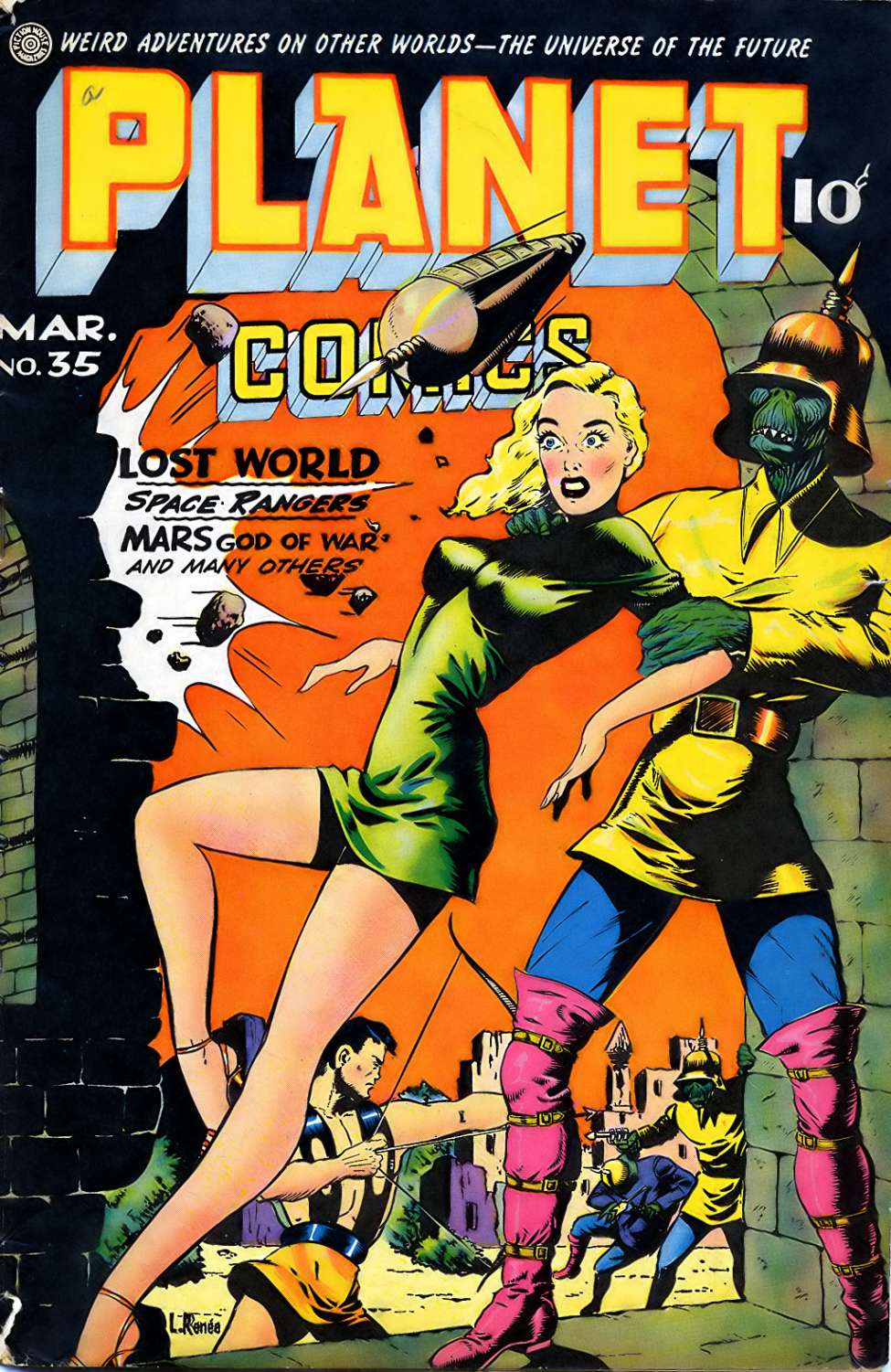 Comic Book Cover For Planet Comics 35