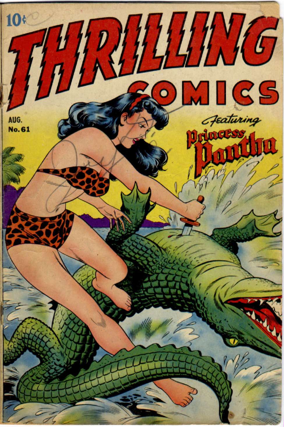 Book Cover For Thrilling Comics 61 - Version 1