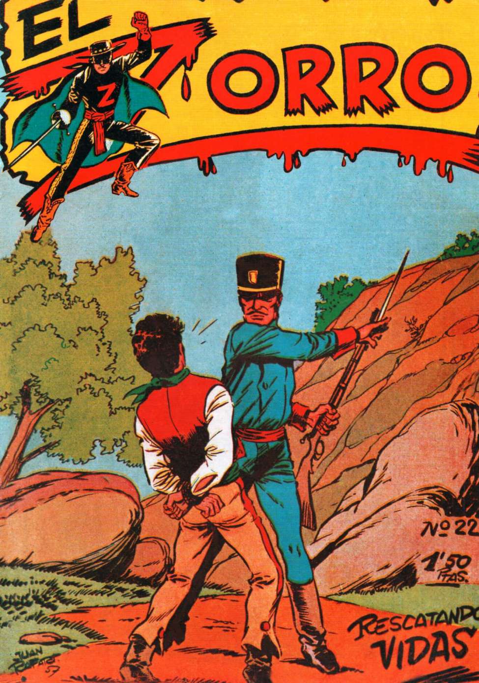 Comic Book Cover For El Zorro 22 - Rescatando Vidas