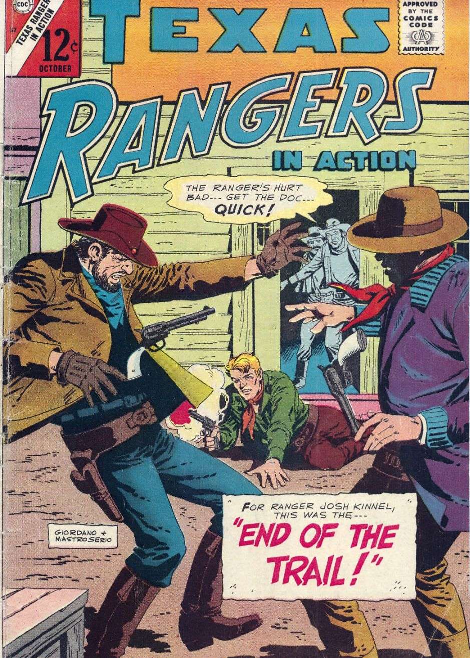 Comic Book Cover For Texas Rangers in Action 57