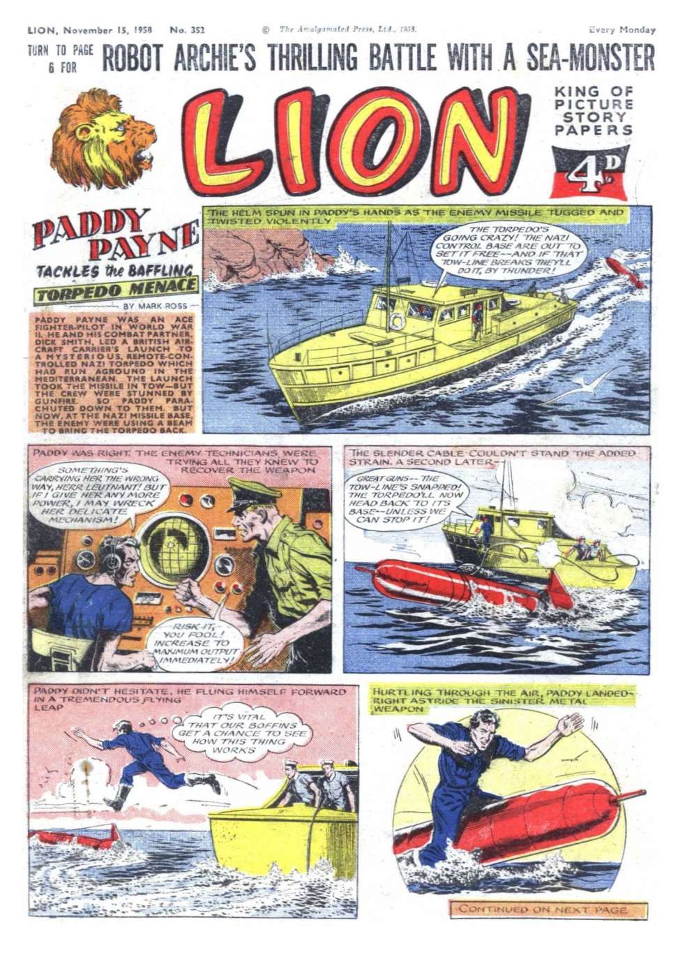 Comic Book Cover For Lion 352