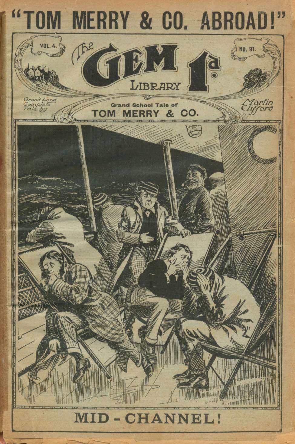 Comic Book Cover For The Gem v2 91 - Tom Merry & Co. Abroad