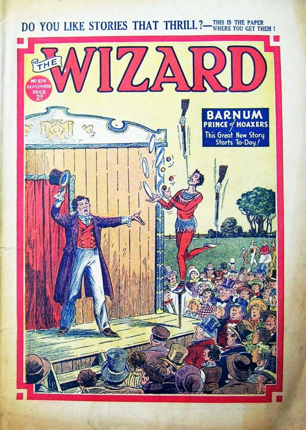 Comic Book Cover For The Wizard 874