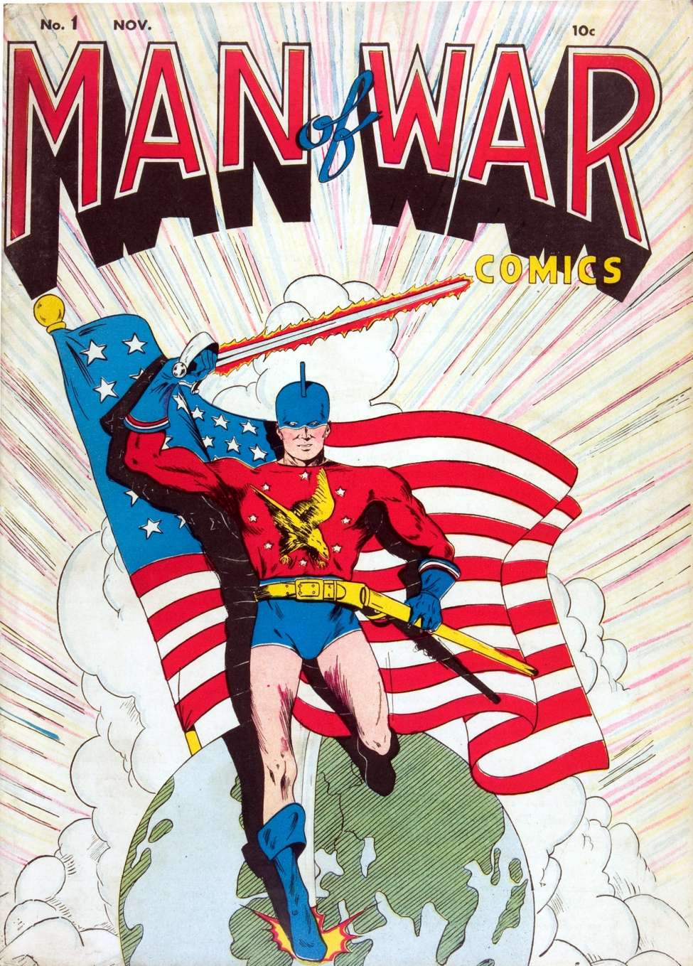 Book Cover For Man of War Comics 1 (paper/2fiche)