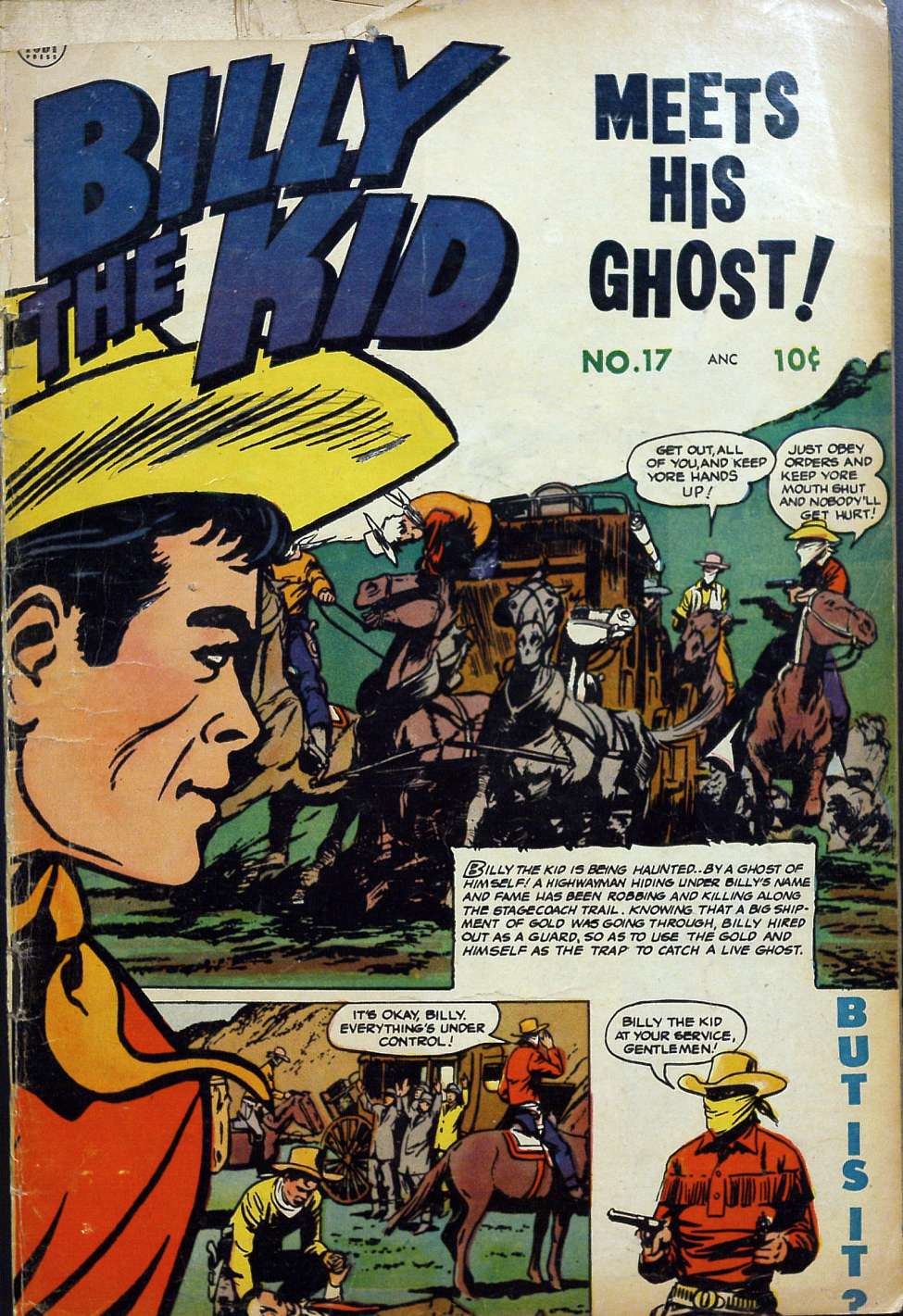 Comic Book Cover For Billy the Kid Adventure Magazine 17