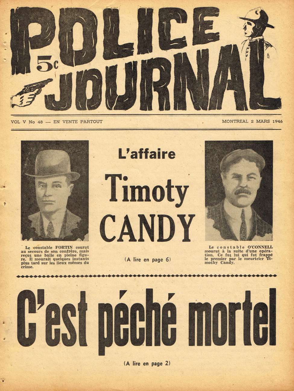 Book Cover For Police Journal v5 48 - L'affaire Timoty Candy