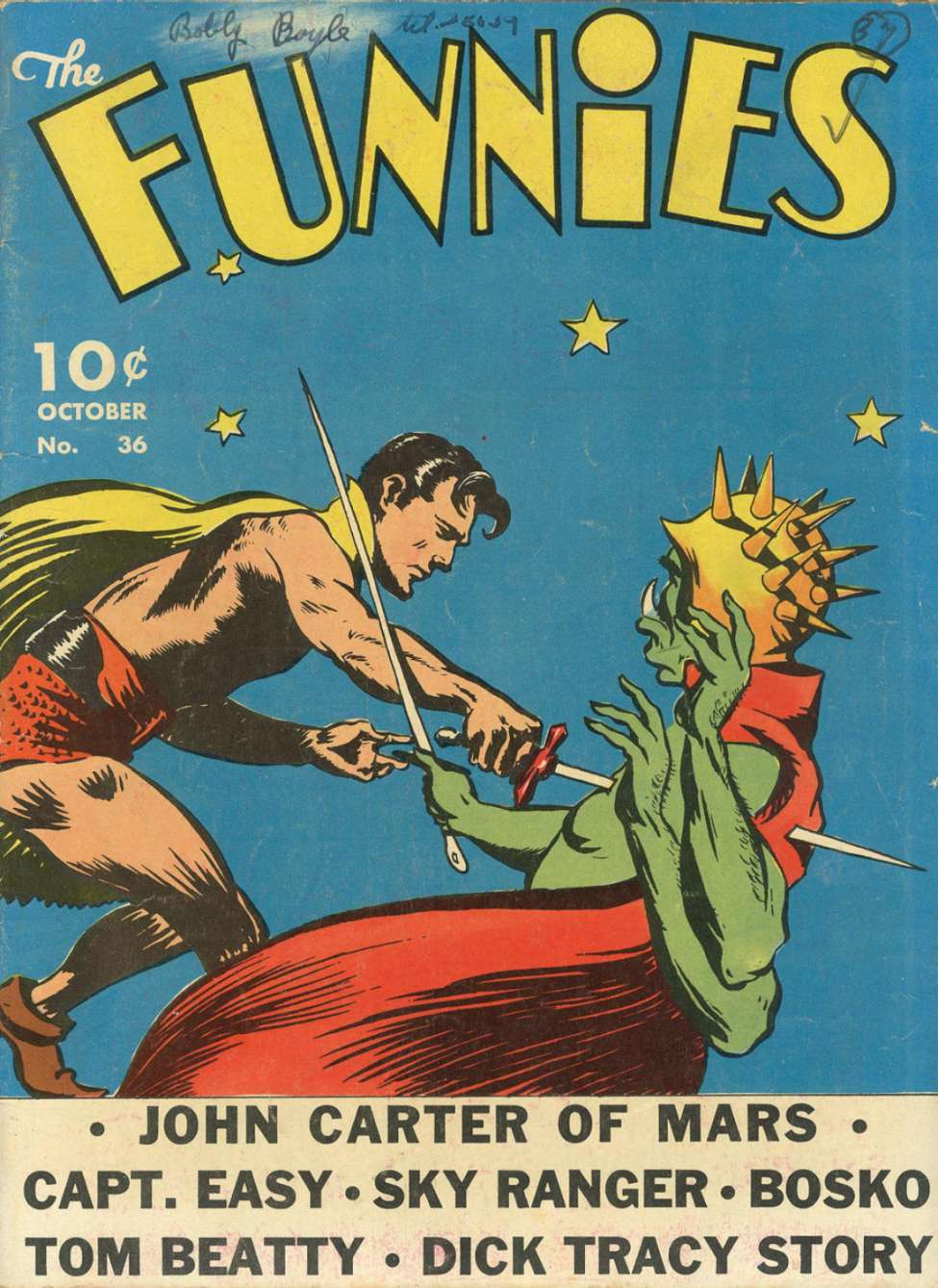 Comic Book Cover For The Funnies 36