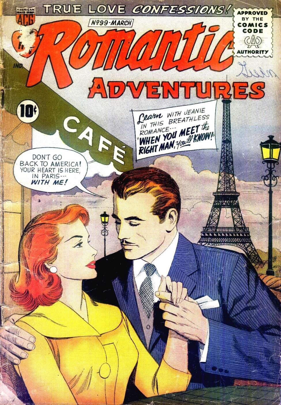 Comic Book Cover For My Romantic Adventures 99