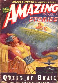 Large Thumbnail For Amazing Stories v19 4 - Quest of Brail - Richard S. Shaver