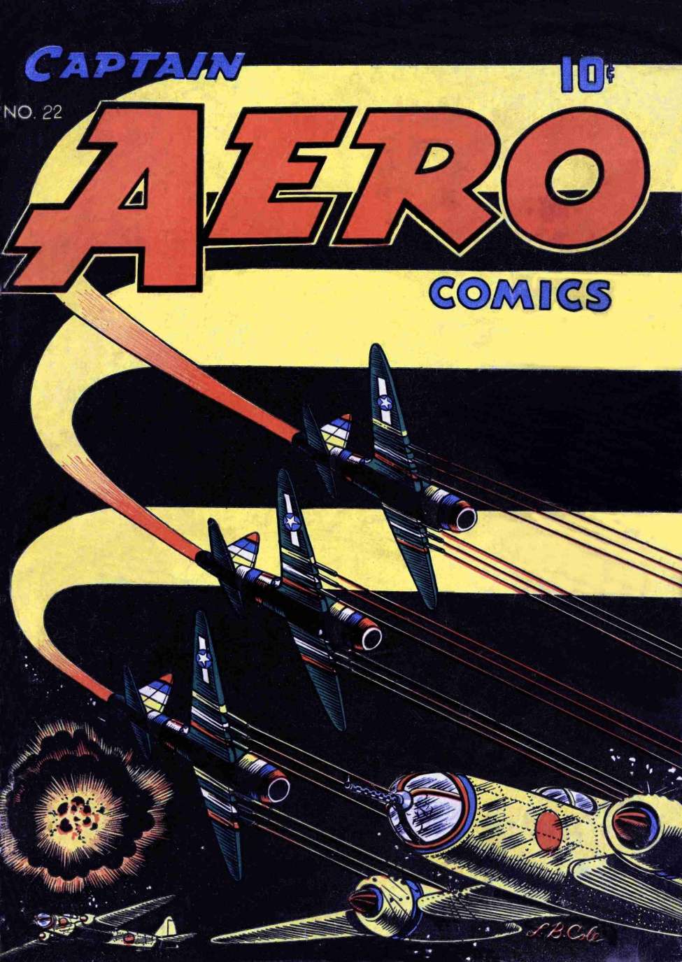 Comic Book Cover For Captain Aero Comics 22