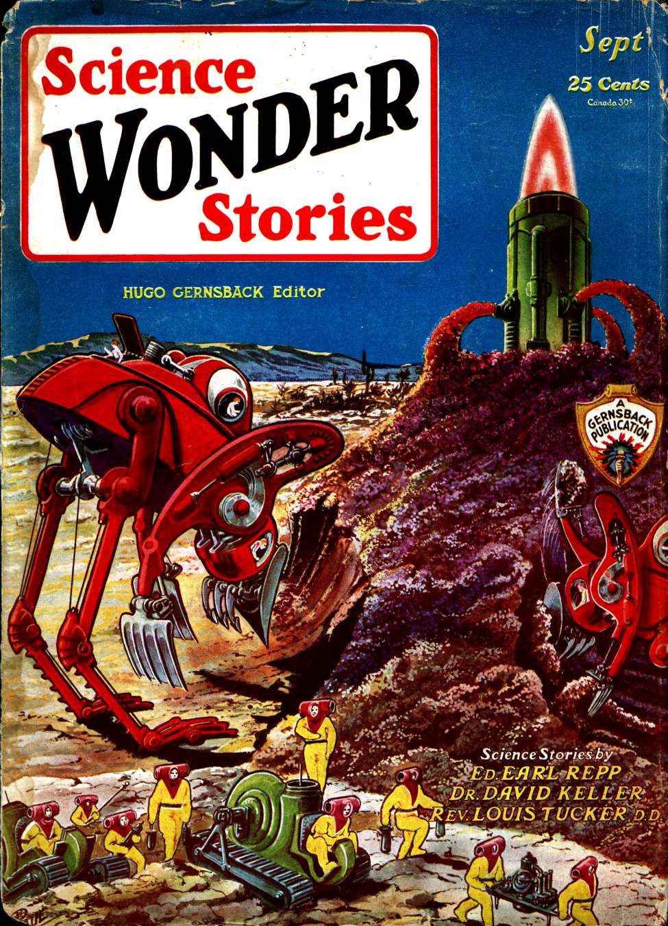 Book Cover For Science Wonder Stories 4 - The Human Termites - David H. Keller