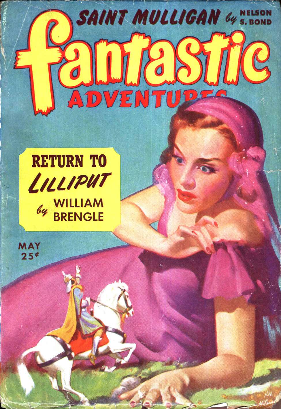 Book Cover For Fantastic Adventures v5 5 - Return to Lilliput - William Brengle