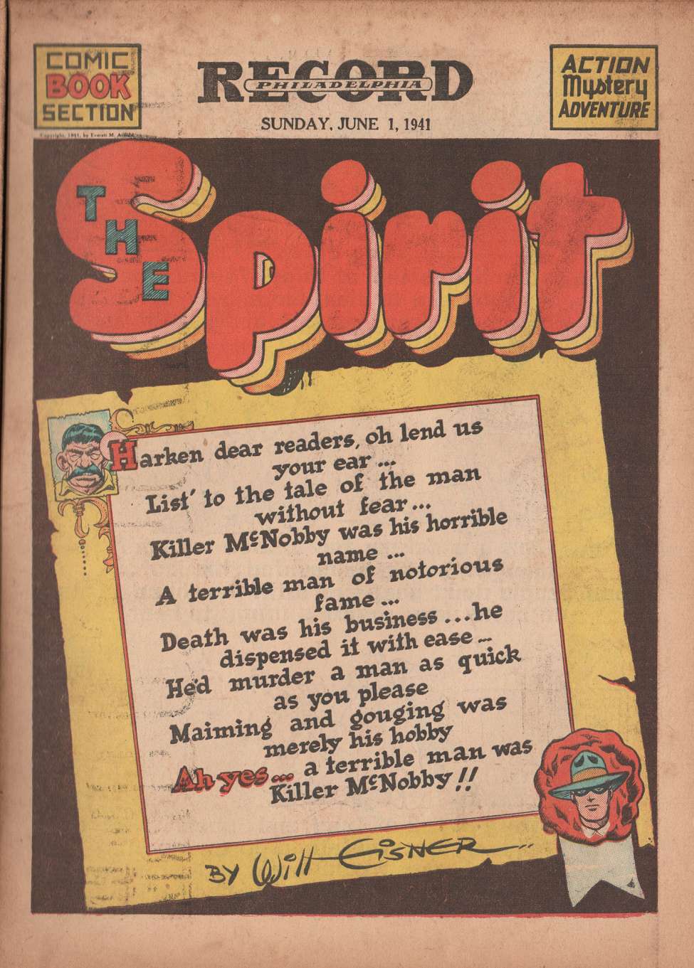Book Cover For The Spirit (1941-06-01) - Philadelphia Record