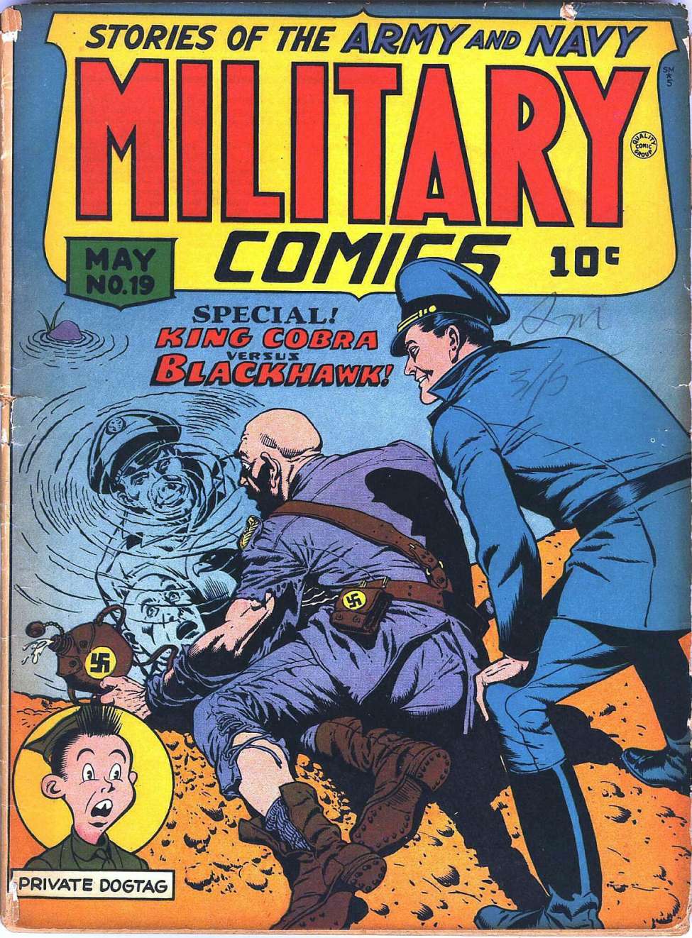 Comic Book Cover For Military Comics 19
