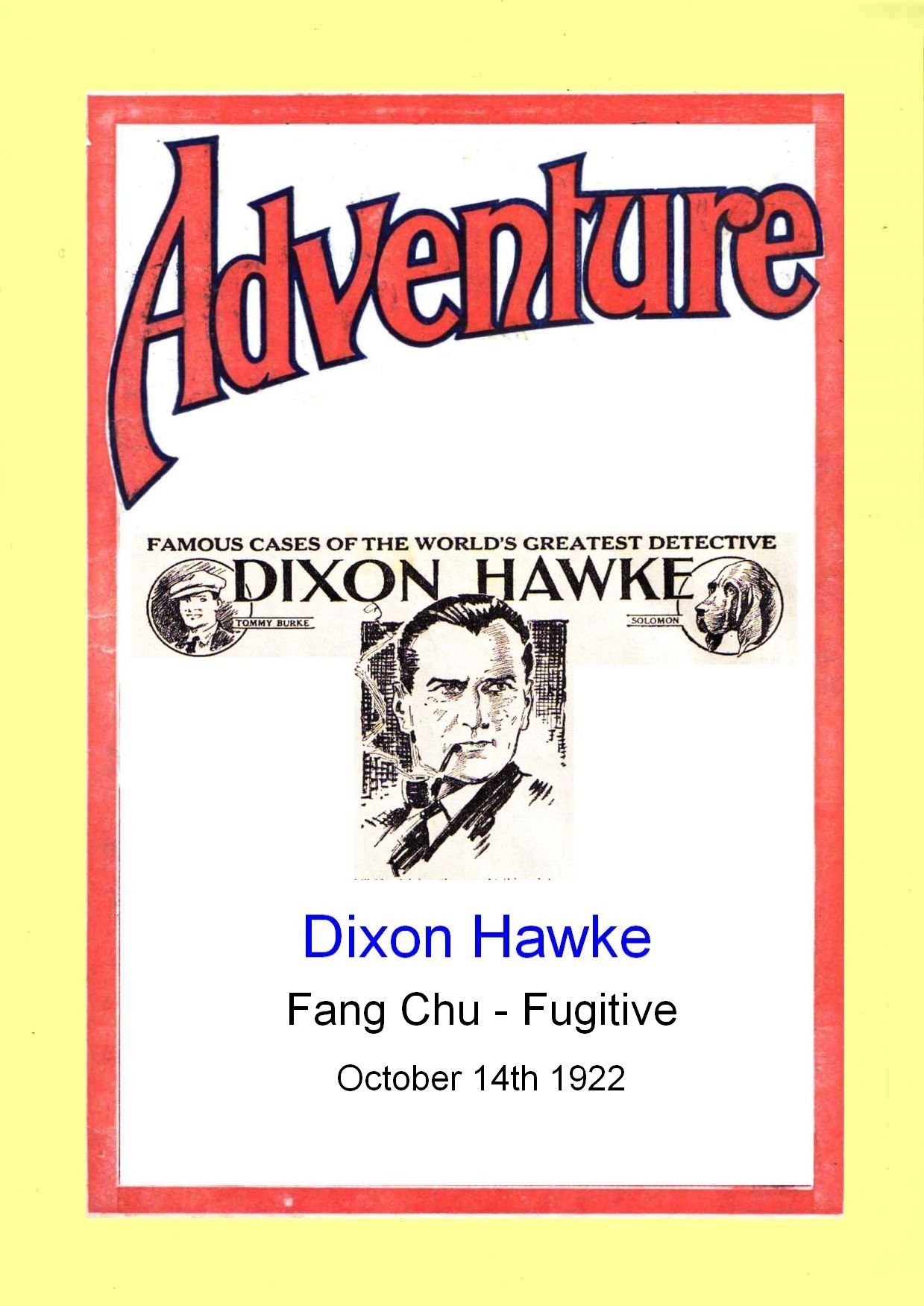 Comic Book Cover For Dixon Hawke - Fang Chu - Fugitive