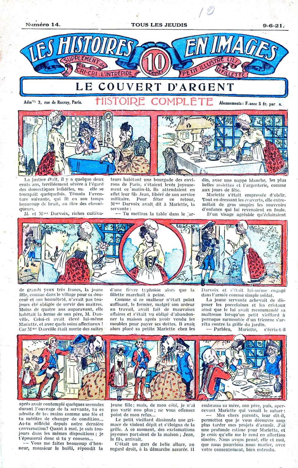 Book Cover For Les Histoires en Images 14 - Le Couvert d`Argent