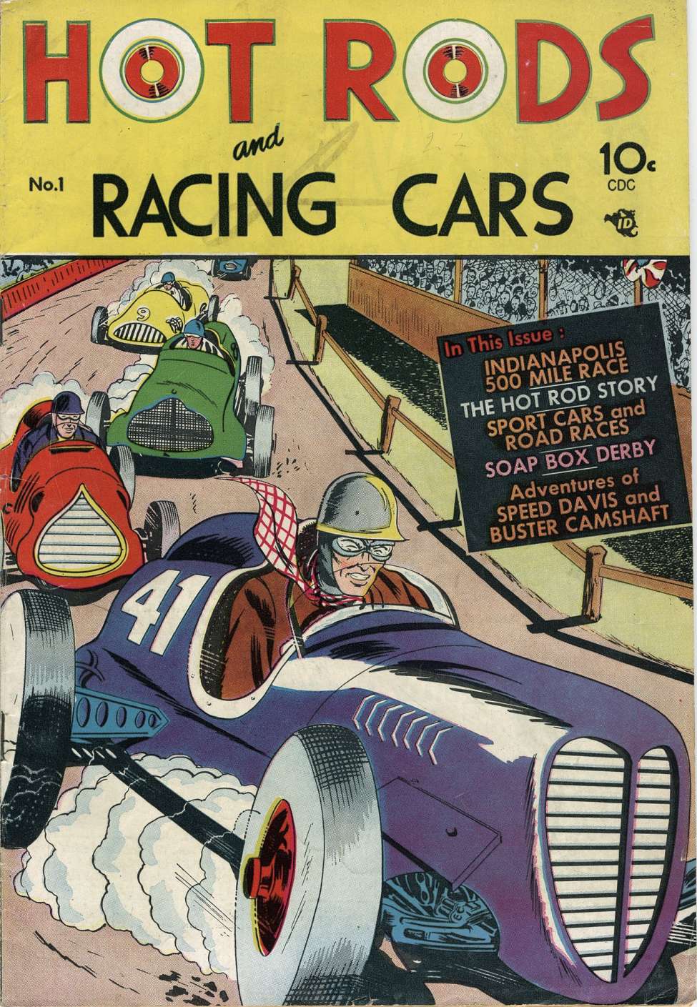 Comic Book Cover For Hot Rods and Racing Cars 1