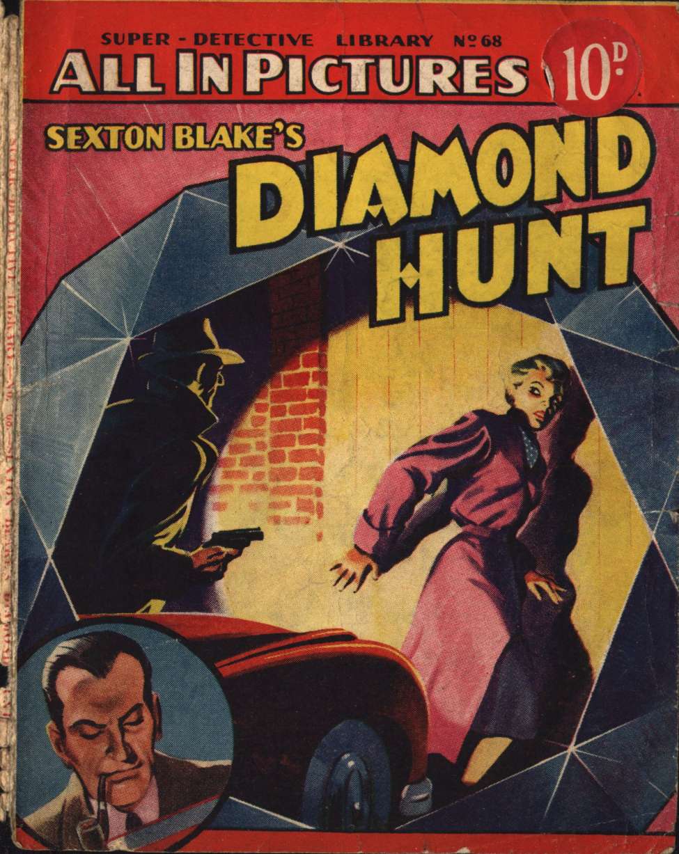 Book Cover For Super Detective Library 68 - Sexton Blake's Diamond Hunt
