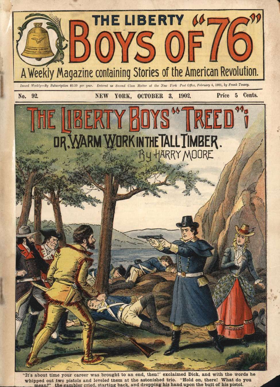 Book Cover For The Liberty Boys of 76 92 - The Liberty Boys' Treed