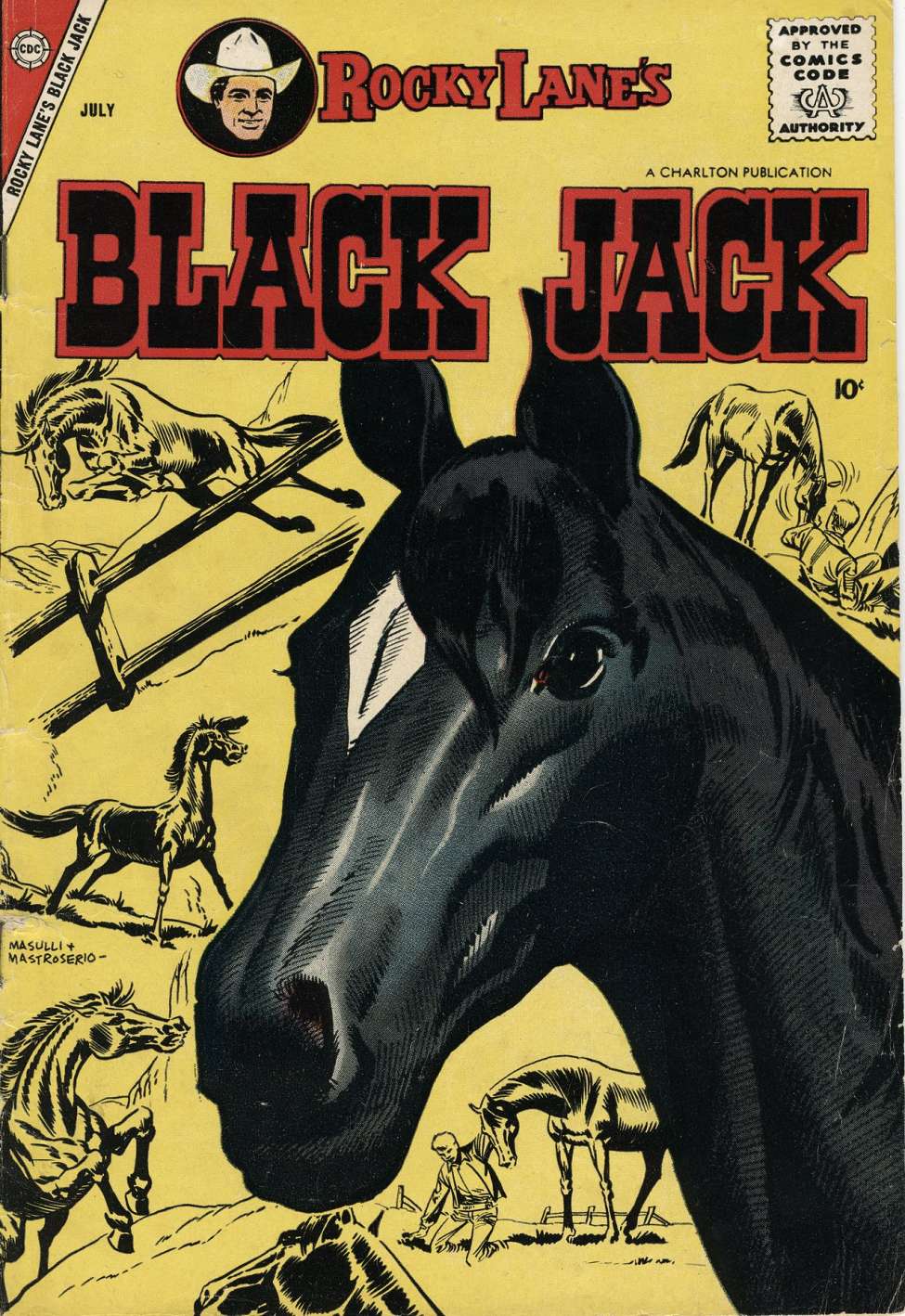 Comic Book Cover For Rocky Lane's Black Jack 23