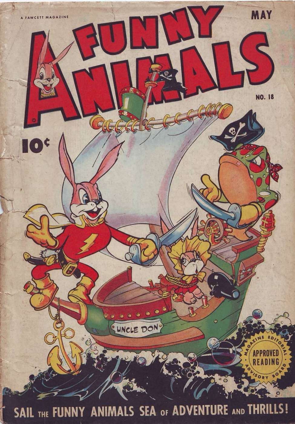 Comic Book Cover For Fawcett's Funny Animals 18