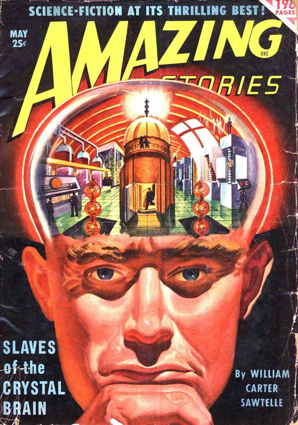 Comic Book Cover For Amazing Stories v24 5 - Slaves of the Crystal Brain - William Carter Sawtelle