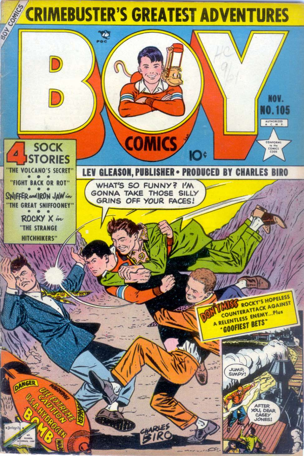 Comic Book Cover For Boy Comics 105